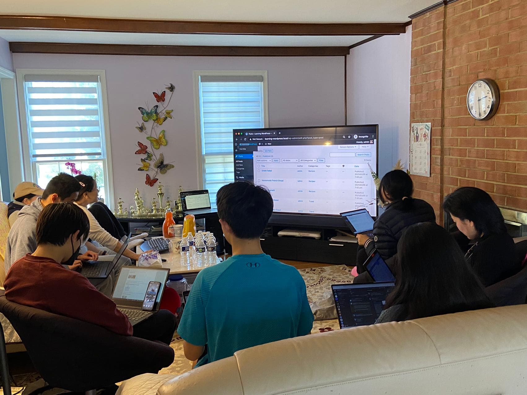 Students learning together